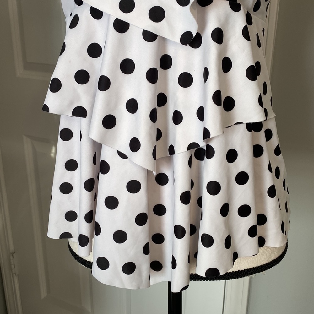 Polka Dot Layered Ruffled Swimsuit Top - Picture 8 of 11